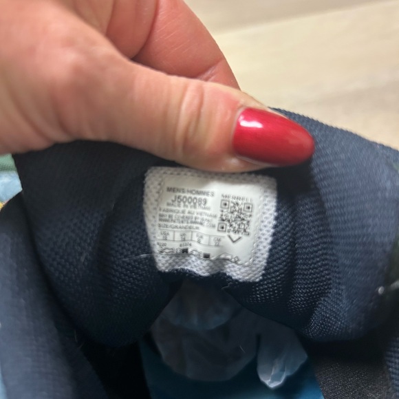 Merrell Boots Men Sz 15 Ontario Mid See America Hiking Shoes Blue Waterproof - Picture 9 of 16